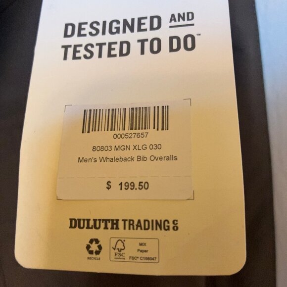 Men's Whaleback Waterproof Insulated Bib Overalls NWT (XL) - Picture 4 of 7